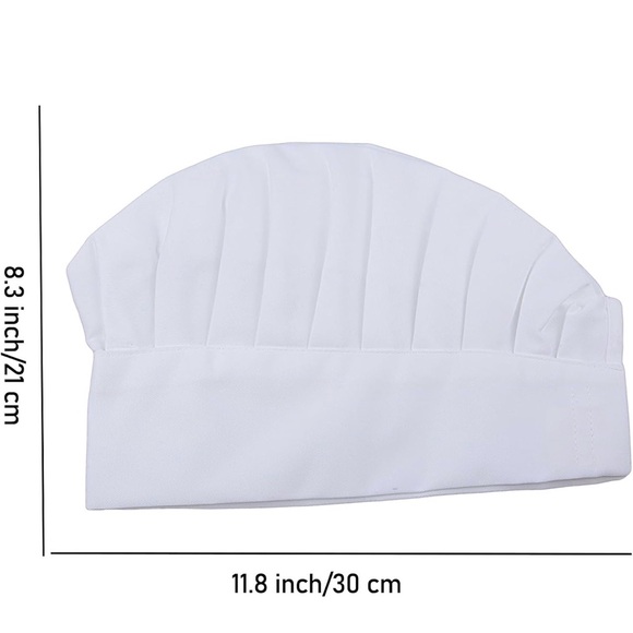 Chef Hat Unisex Adult Mushroon Design Adjustable Set of 3 Black Red White - Picture 8 of 8